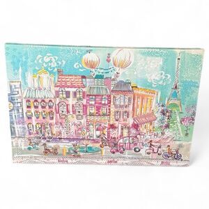 COLLEEN KARIS "COME WITH ME TO PARIS" LIESL LONG CANVAS PRINT 36” x 24” Pastels